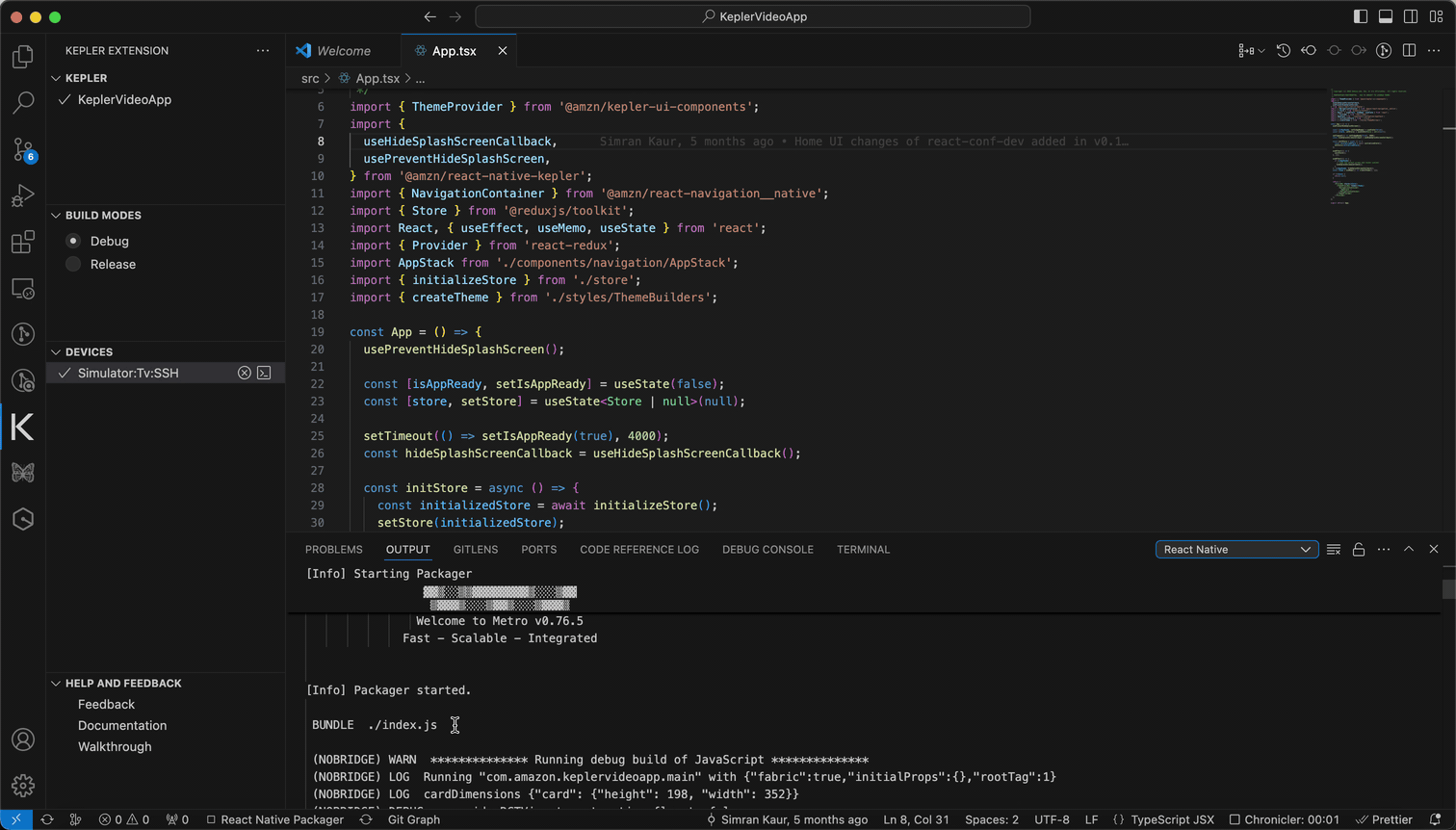 CDTをVega向けReact Nativeアプリに接続して使用する手順を示すアニメーションデモ